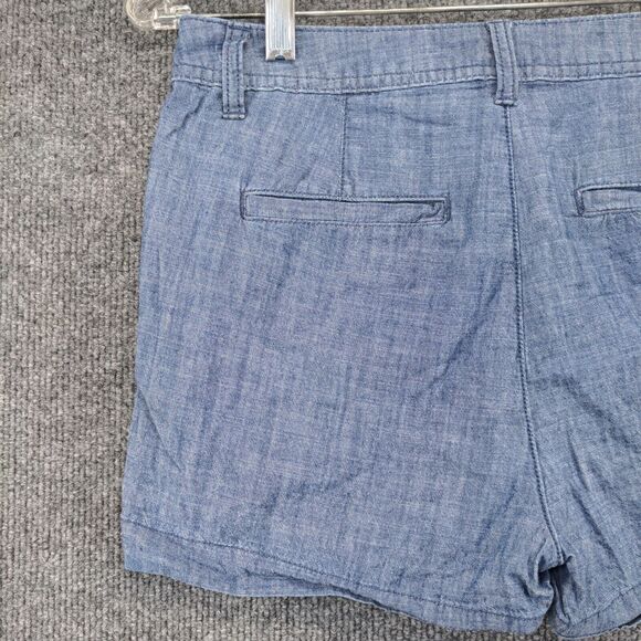 A New Day Womens Chino Shorts Blue Size 2 Slash Pockets Cotton - Picture 8 of 11